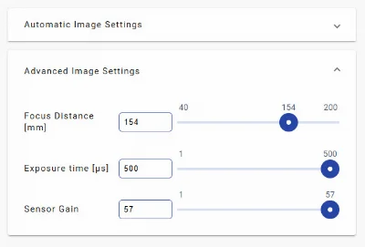 DATALOGIC Smart-VS-MR-5-150-WH-O test manual settings