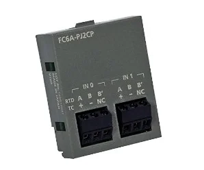 FC6A-PJ2CP artiklikood: IDE_990039, nimetus: FC6A-PJ2CP, kirjeldus: FT1A, FT2J lisamoodul
2 temperatuursisendid
PT100 (-200/+850C), PT1000 (-200/+600C), Ni100, Ni1000
Termopaar: K,J,R,S,B,E,T,N,C
Sobib: FT1A, FT1J, FT2J kontrolleritele
