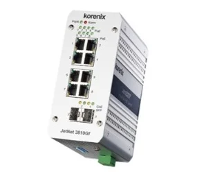 JetNet 3810G v2.0 artiklikood: BE_F00N3810000001, nimetus: JetNet 3810G v2.0, kirjeldus: Tööstuslik 8POE+2G pordiga mittehallatav POE switch
8 POE liidest 802.3af
2 liidest 10/100/1000TX, Auto MDI/MDI-X
Toide: 12..24 VDC, 1 releeväljund
IP31, alumiiniumkorpus, Töötemperatuur: -25..+60°C