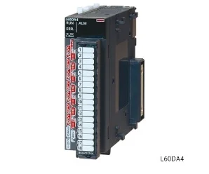 L60DA4 artiklikood: ME_238092, nimetus: L60DA4, kirjeldus: L sarja lisamoodul
4 analoogväljundit, pinge/vool, 14 bit