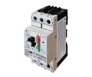 MMP-T32LF 8A artiklikood: ME_288435, nimetus: MMP-T32LF 8A, kirjeldus: Mootorikaitselüliti, 8 A, 3 poolust
Lahutusvõime 100 kA (pingel 415V)
3,0 kW, Ir=5,0 ~ 8,0A