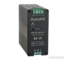 PS1D-48-24 Toiteplokk 24 VDC 2,0 A artiklikood: NU_2524002, nimetus: PS1D-48-24 Toiteplokk 24 VDC 2,0 A, kirjeldus: Nurumi toiteplokk 24 VDC, 48 W, 2,0 A
85–264 VAC