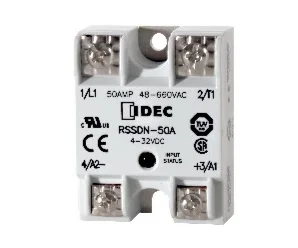 RSSAN-90A artiklikood: IDE_207766, nimetus: RSSAN-90A, kirjeldus: RSS pooljuhtrelee 90 A, 90..280 VAC
Dual SCR (NO)