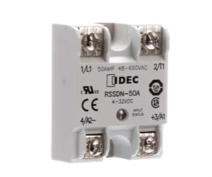 RSSDN-50A artiklikood: IDE_205733, nimetus: RSSDN-50A, kirjeldus: RSS pooljuhtrelee 50 A, 4..32 VDC
Dual SCR (NO)