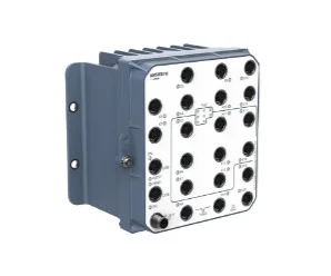 Viper-220A-P8-LV artiklikood: WEST_3635-1120, nimetus: Viper-220A-P8-LV, kirjeldus: EN 50155 Managed PoE Routing Switch
20 x 10/100 Mbit/s, Ethernet TX, M12
–40 .. +70°C, 24 .. 38 VDC, IP67