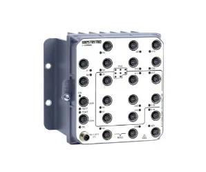 Viper-220A-T4G-P8-HV artiklikood: WEST_3635-1320, nimetus: Viper-220A-T4G-P8-HV, kirjeldus: EN 50155 Managed Gbps PoE Routing Switch
4 x 10/100/1000 Mbit/s, Ethernet TX, M12
16 x 10/100 Mbit/s, Ethernet TX, M12
–40 .. +70°C, 48 .. 110 VDC, IP67